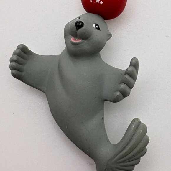 Vintage Coca-Cola Gray Seal Christmas Tree Ornament With Red Ball 1998 - Picture 6 of 6